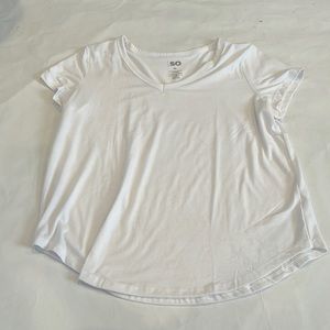 Plain white XL v-neck